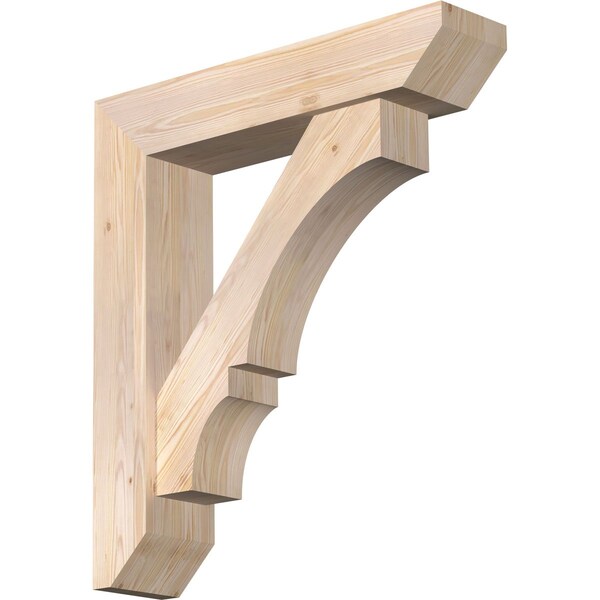Ekena Millwork Balboa Slat Smooth Bracket w/ Offset Brace, Douglas Fir, 7 1/2"W x 34"D x 38"H BKT0806X34X38BOA06SDF - main